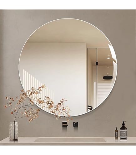 Amazon.co.jp: (Φ600mm) 円形ミラー 貼付けタイプ 面取りなし